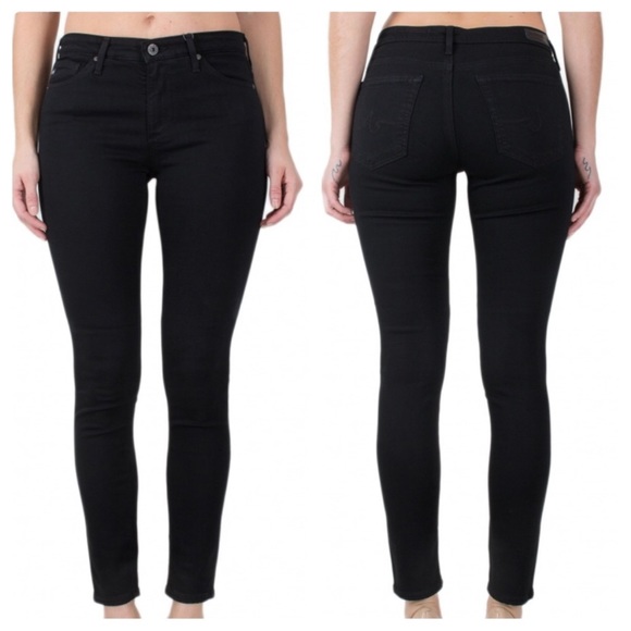 Ag Adriano Goldschmied The Middi Ankle Legging Ankle Jeans Black - Picture 3 of 16